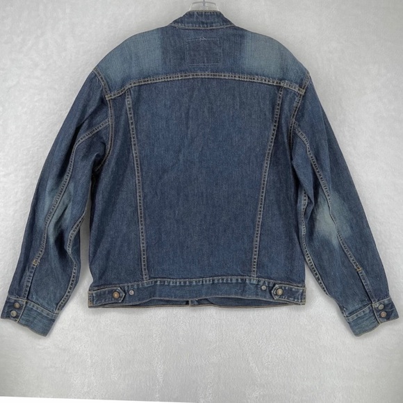 Vintage Levi's Easy Rider Dark / Mid Wash Denim Jean Jacket Large Y2K 70550-0496 - Picture 2 of 13